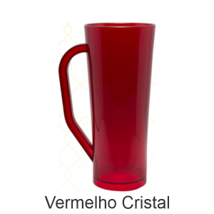 01 - Qtde: 25 Unid. COPO LONG DRINK COM ALÇA / TRANSPARENTE / IMPRESSAO 4 COR / VERMELHO  Tam. da arte: 60x120 - Tam. final: 60x120 4x0 Sem verniz  BRINDE