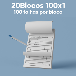 02 -  QTDE: 20UNID. / BLOCOS E TALOES/100 FOLHAS/AP 75G/100X1/210X150MM