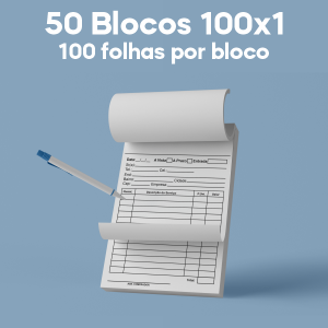 03 -  QTDE: 50UNID. / BLOCOS E TALOES/100 FOLHAS/AP 90G/100X1/150X105MM